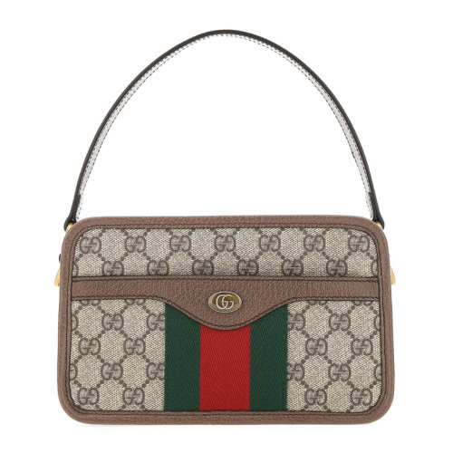 GUCCI/古馳 ophidia系列 女士紅綠花紋單肩包手提包