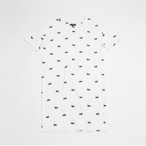 SHOKAY/繡嘉 環(huán)保棉小牦牛印花女睡衣/家居服T恤裙