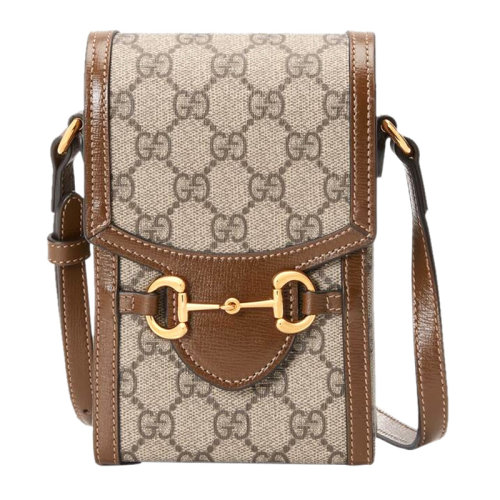 GUCCI/古馳  1955系列  女士GG Supreme帆馬銜扣翻蓋扣 單肩包斜挎包手機(jī)包 女包625615多色可選