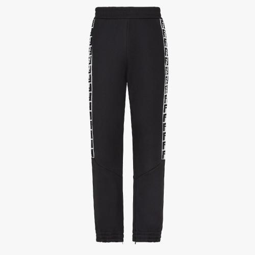  FENDI芬迪 22年秋冬 男士 休閑褲 拼色平紋布長褲 FAB64_M0BF0GME