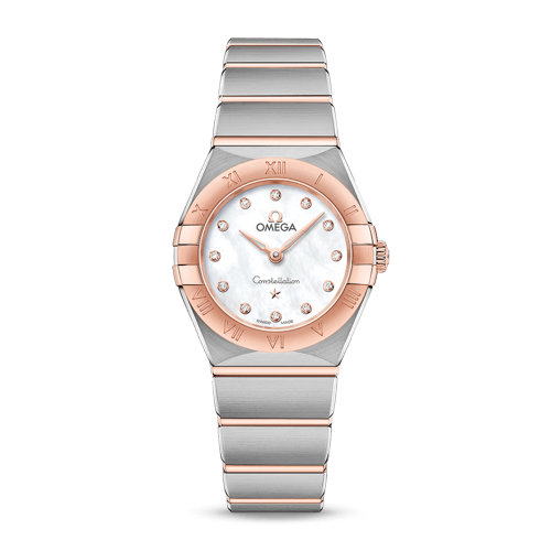 OMEGA/歐米茄 星座系列 精鋼 18K金 鉆石刻度 石英機(jī)芯 女士腕表 131.20.25.60.55.001