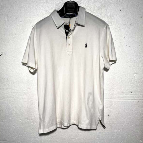 Polo Ralph Lauren/拉夫勞倫馬球 白色男士短袖POLO衫(瑕疵折扣）