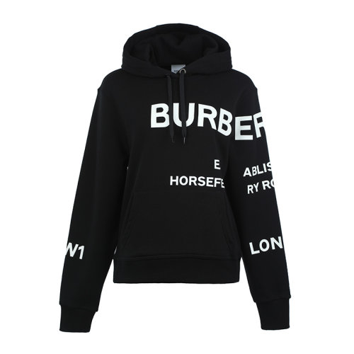 BURBERRY/博柏利22春夏字母徽標(biāo)棉質(zhì)寬松連帽女士套頭衛(wèi)衣女衛(wèi)衣8040767