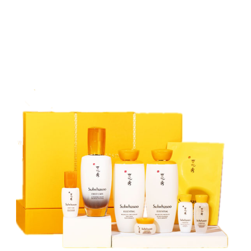 Sulwhasoo/雪花秀  滋陰水乳精華三件套禮盒 新舊版隨機(jī)發(fā)貨（正：精華90ml+8ml 水125ml+15ml 乳125ml+15ml 小樣：面霜5ml+面膜1片）