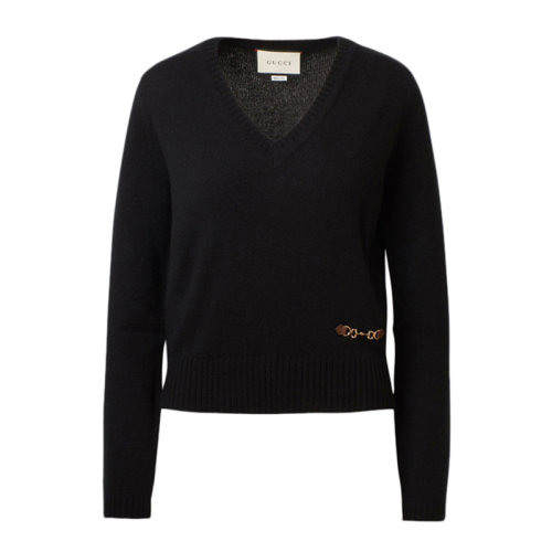 GUCCI 古馳 女士 服裝 長(zhǎng)袖羊絨衫 女士針織衫 毛衣