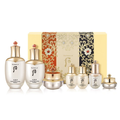 WHOO/后 天氣丹花獻(xiàn)禮盒3件套（水150ml乳110ml面霜25ml眼霜5ml精華8ml滋養(yǎng)水25ml滋養(yǎng)乳25ml）（新疆不發(fā)貨）