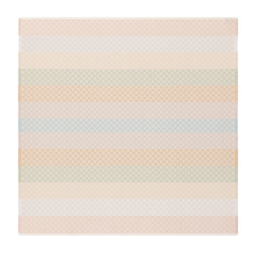 GUCCI/古馳 女士乳白色GG提花圖案棉質(zhì)羊毛披肩5582743GC469288