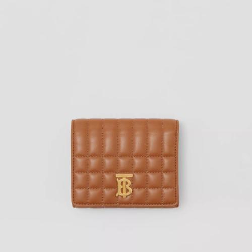  BURBERRY 22年秋冬 女士 Lola - 絎縫皮革小號(hào)蘿納折疊式錢夾 80623761