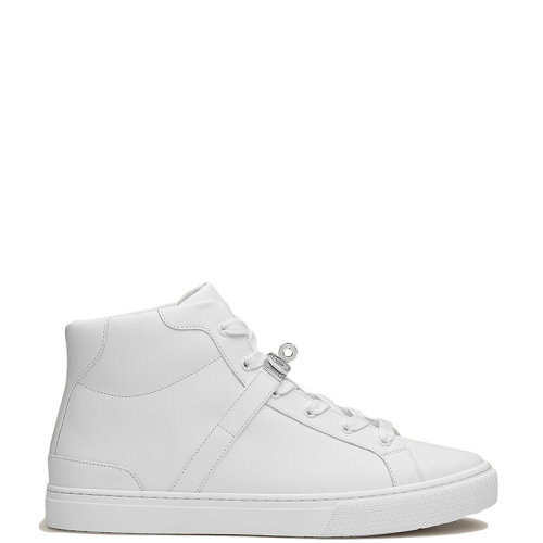 HERMES/愛馬仕 22年秋冬新款 Daydream系列 男士白色牛皮革Kelly搭扣高幫運(yùn)動(dòng)鞋H212904ZH90400