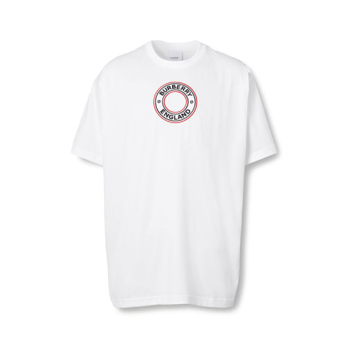 BURBERRY/博柏利 徽標(biāo)圖案嵌花棉質(zhì)寬松男士短袖T恤衫 80370481