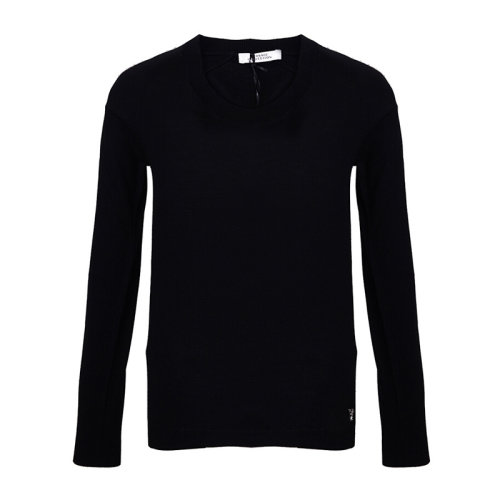 VERSACE/范思哲 男裝 服飾 深藍(lán)色羊毛圓領(lǐng)時(shí)尚休閑男士針織衫/毛衣