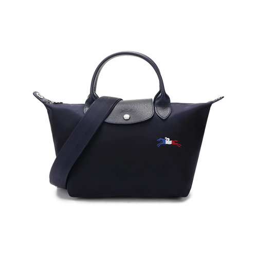 Longchamp/瓏驤 女士LE PLIAGE系列小號(hào)織物短柄可折疊手提單肩斜挎包餃子包 1512 HXG