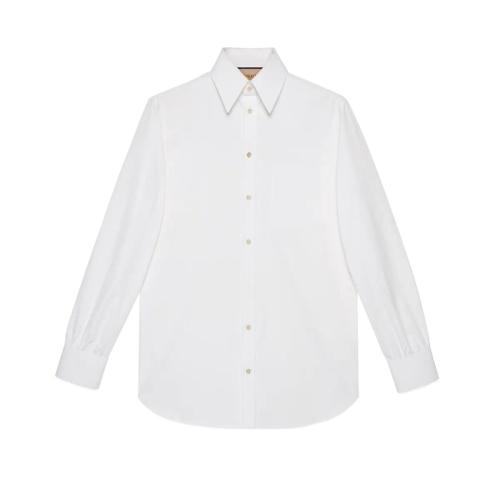  GUCCI古馳 22年秋冬 男士 棉府綢襯衫 672135 Z365G 9000 預(yù)定商品2-6周發(fā)貨