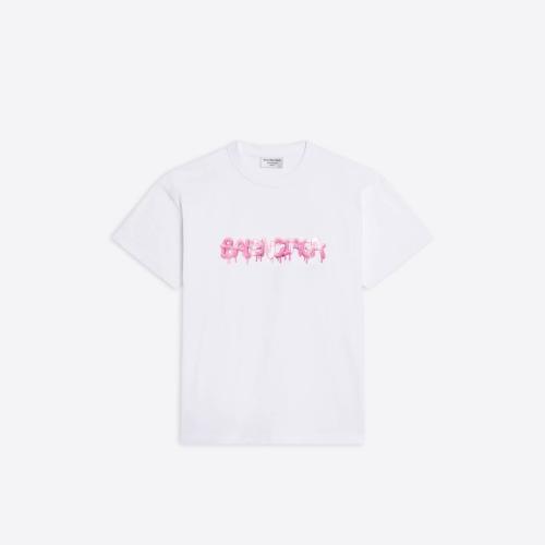  BALENCIAGA巴黎世家 22年春夏 女士 短袖T恤 Slime T恤 Medium Fit 612965TLVF19014