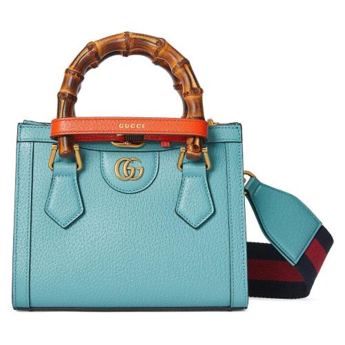  GUCCI古馳 22年秋冬 女士 Gucci Diana竹節(jié)迷你托特包 702732 U3ZDT 4377