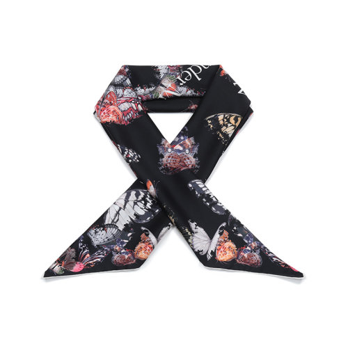 Alexander McQueen/亞歷山大麥昆  女士桑蠶絲圍巾絲巾方巾 638346 3001Q