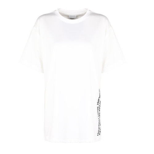 BURBERRY/博柏利 地址印花棉質(zhì)寬松女士短袖T恤 8037291