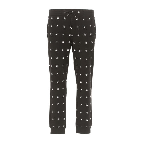 Alexander McQueen 亞歷山大·麥昆 男裝 服飾 黑色錦綸經(jīng)典格紋直筒褲長褲男士休閑褲