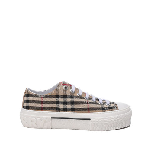 BURBERRY/博柏利 【22春夏新款】 女款織物系帶休閑運(yùn)動(dòng)鞋Vintage格紋 80505061