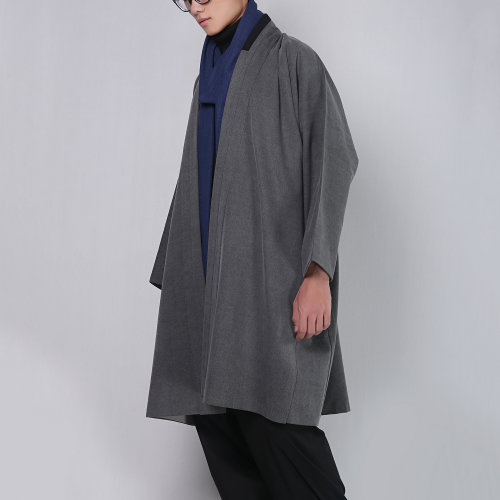 JLMT/凈蓮滿堂 宋風(fēng)大氅 墨染棉 男中式其他