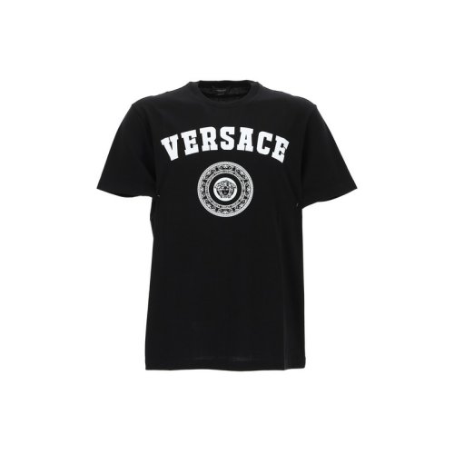  VERSACE/范思哲 女士黑色棉質(zhì)短袖T恤 1005194 1A03485 1B000 PLFSX