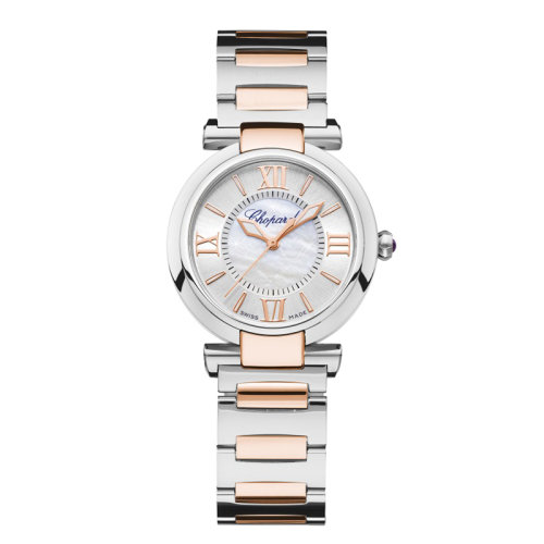  Chopard/蕭邦  蕭邦I(lǐng)MPERIALE系列精鋼和玫瑰金自動機械女士珍珠貝母表盤腕表29毫米388563-6006