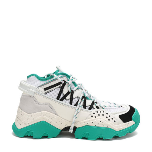 KENZO/高田賢三 男士織物配皮系帶網(wǎng)眼運(yùn)動鞋5SN301F52