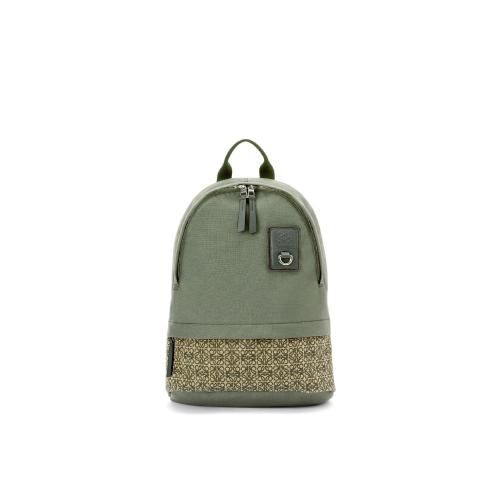  LOEWE羅意威 22年秋冬 男士 雙肩包 Round Slim Backpack in canvas and Anagram jacquard B66