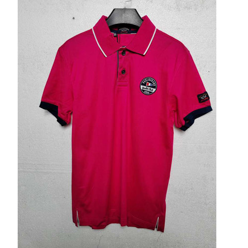 Paul&shark/鯊魚 紫紅色男士短袖POLO衫