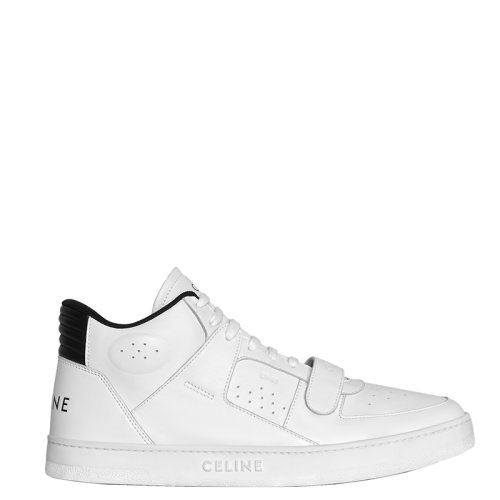 CELINE/賽琳 22年早春新款 CT-02系列 男士熒光白/黑色牛皮革做舊處理中幫運(yùn)動(dòng)鞋342823542C.01OK