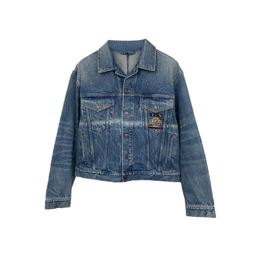 Gucci 古馳 新款刺繡logo男士牛仔外套