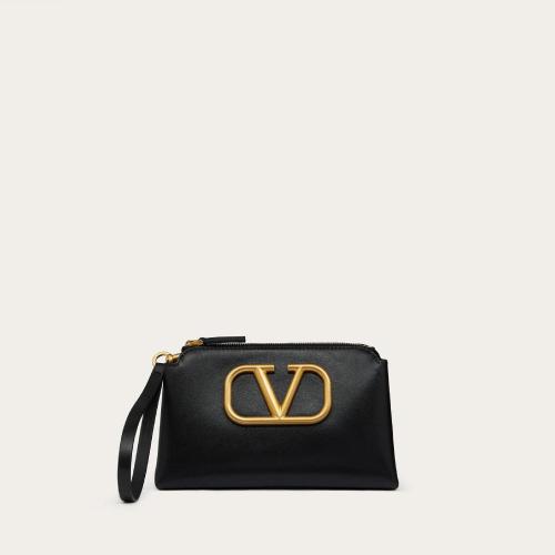  VALENTINO華倫天奴 22年秋冬 女士 手拿包 POCHETTE VLogo SIGNATURE EN VEAU XW2P0X38ZXL0NO