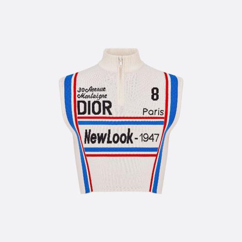  DIOR迪奧 22年秋冬 女士 針織衫 無袖短款上衣 244T5_M540_X0878