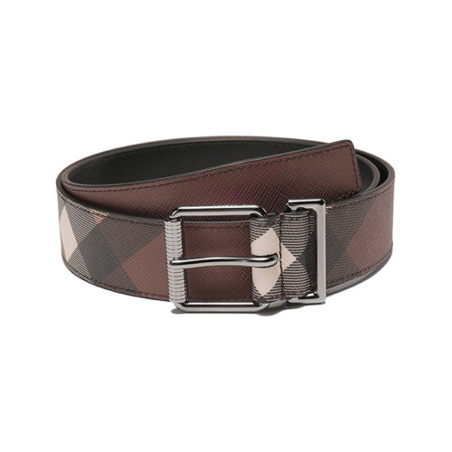 BURBERRY/博柏利【22秋冬新款】男款針扣式皮帶腰帶3.5cm格紋 80548841