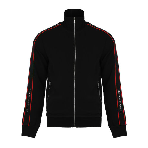 Alexander McQueen/亞歷山大麥昆21新品立領(lǐng)拉鏈開(kāi)胸衛(wèi)衣男衛(wèi)衣625377QRR381