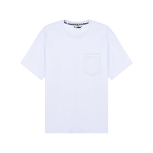 FENDI/芬迪 2021款 女士短袖T恤 女士棉質(zhì)圓領(lǐng)短袖T恤 FS7375 AFLD