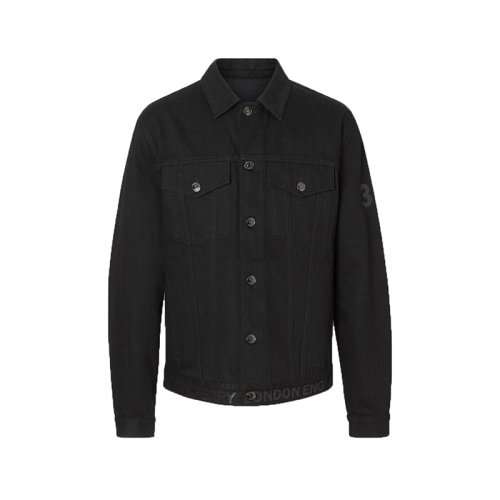 BURBERRY/博柏利  巴寶莉男裝 時尚簡約 男士黑色棉質牛仔外套夾克 80143561