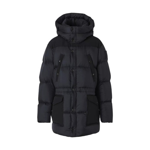 BURBERRY/博柏利      男士炭灰色徽標貼花尼龍羽絨服80438461