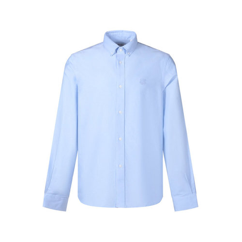 KENZO/高田賢三【22春夏新款】男士棉質長袖襯衫淺藍色小虎頭刺繡 5CH400 1LD