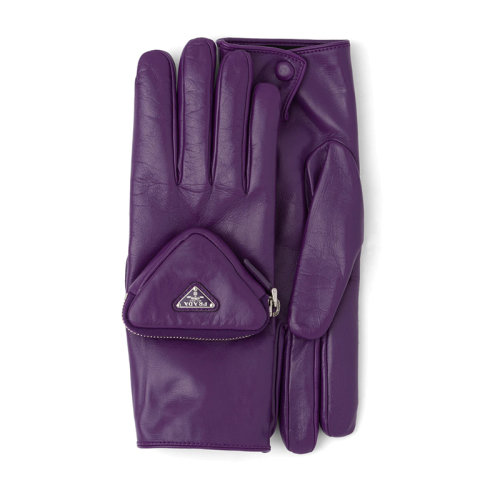 PRADA/普拉達  男士仙客來色軟羊革手套2GG137_2DWZ_F0106