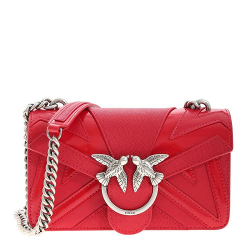 Pinko/品高 女士Mini Love系列時(shí)尚牛皮斜挎包單肩包鏈條包燕子包女包 1P21EV 多色可選