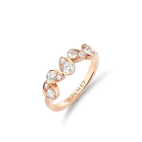Chaumet/尚美 戒指/指環(huán) JOSéPHINE RONDE D'AIGRETTES系列 女士18k金玫瑰金鑲有多顆明亮切割鉆石戒指083843