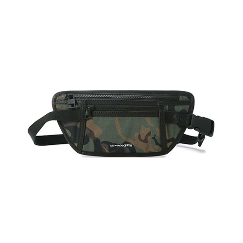 Alexander McQueen/亞歷山大麥昆【22春夏新款】男士織物胸包斜挎包腰包 683110 1AAE2