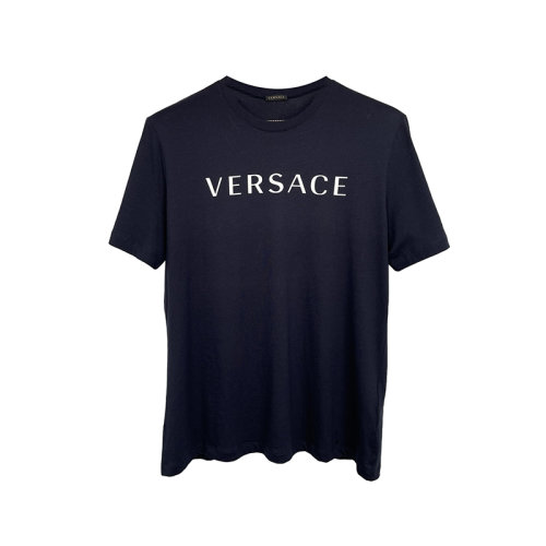 Versace范思哲  主線經(jīng)典字母美杜莎女士T恤 藏藍(lán)色