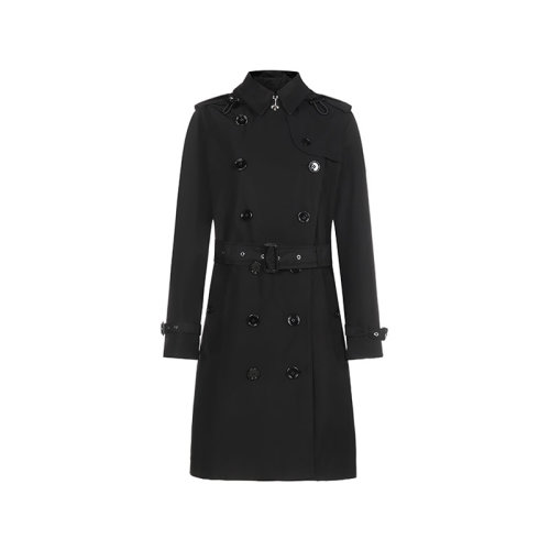 BURBERRY/博柏利 2021款 女士風(fēng)衣 女款聚酯纖維中長(zhǎng)款連帽Trench風(fēng)衣外套 80335201