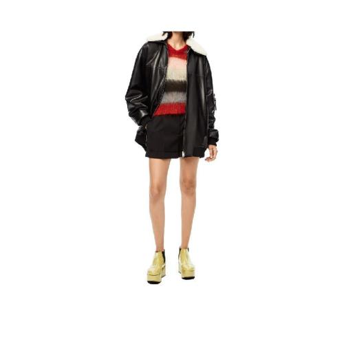  LOEWE羅意威 22年秋冬 女士 夾克 Shearling collar bomber jacket in nappa S359Y19L28-1205