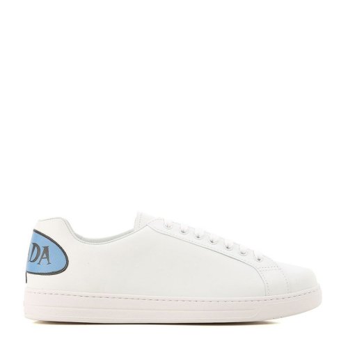 PRADA/普拉達 男士皮革圓頭鞋尾logo印花經(jīng)典百搭時尚休閑鞋板鞋運動鞋男鞋