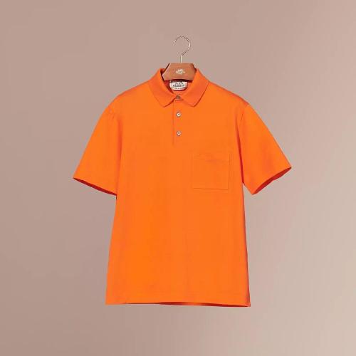  HERMES愛(ài)馬仕 22年秋冬 男士 短袖Polo Polo boutonne broderie H H072325HA30XL