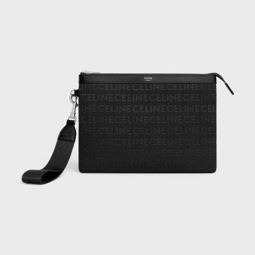  CELINE賽琳思琳 22年秋冬 男士 手拿包 CELINE通體提花小號手拿包 10I312EL5.38SI