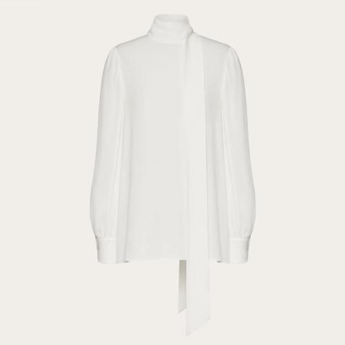  VALENTINO華倫天奴 22年秋冬 女士 長(zhǎng)袖襯衫 TOP EN GEORGETTE XB3AE6P51MHA03